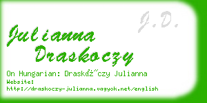 julianna draskoczy business card